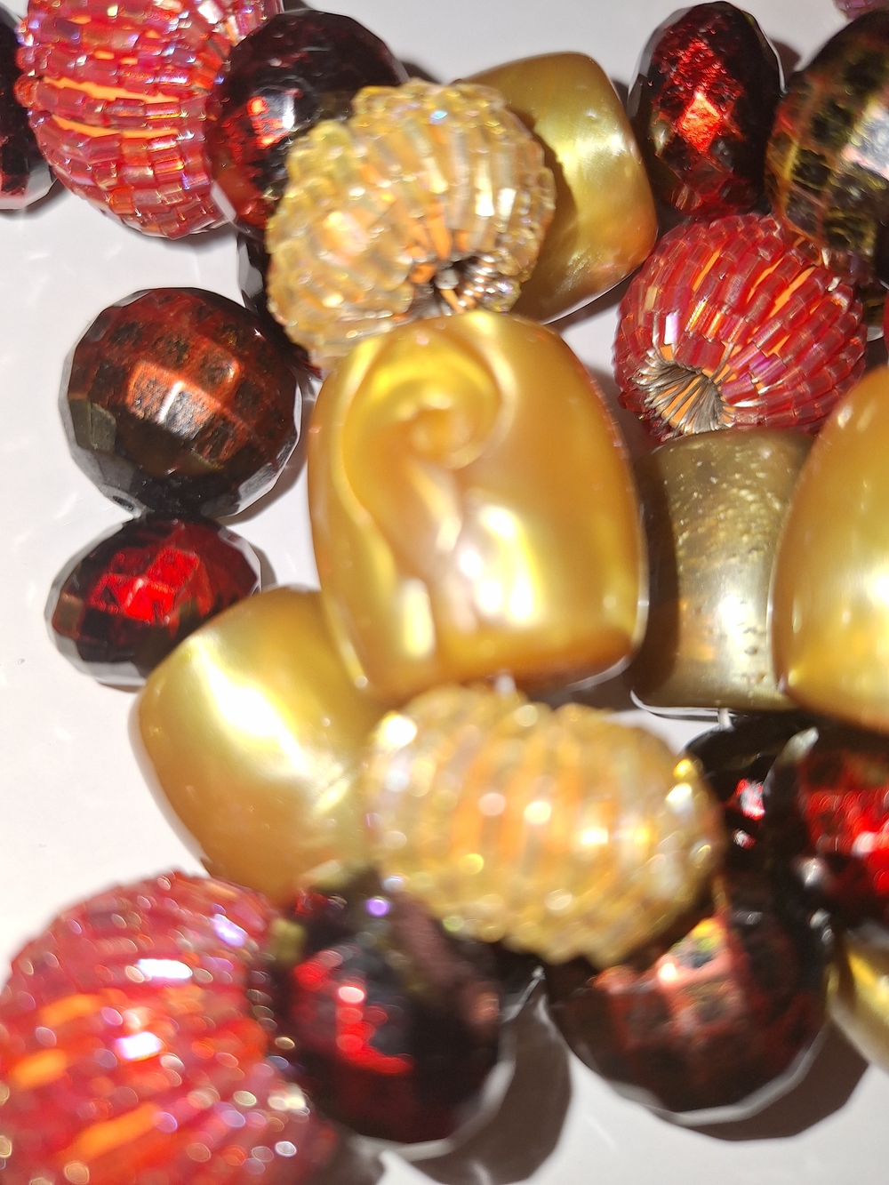 Beaded Multi-Color Statement Necklace & Earrings Set By Sassy Jones - Picture 3 of 7